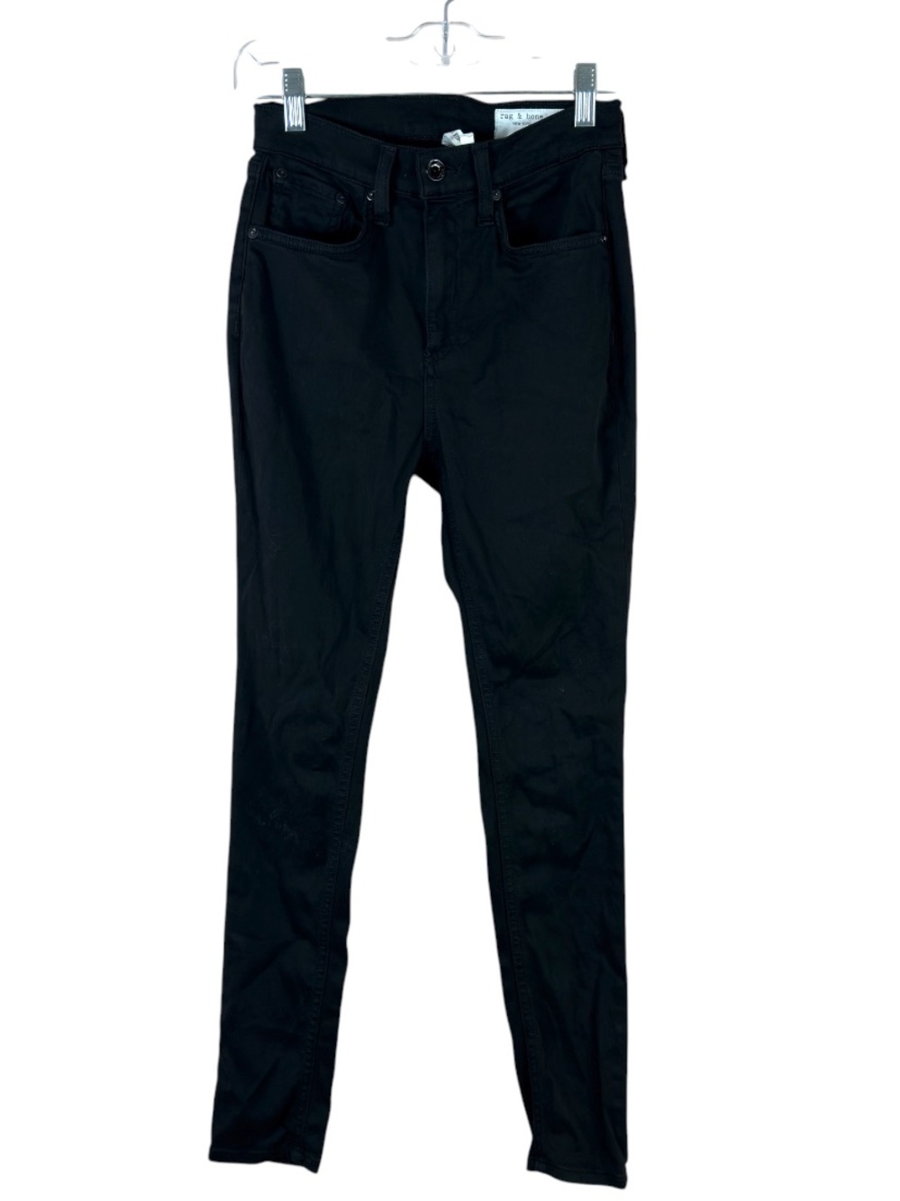rag and bone womens size 25 black high rise ankle skinny leg denim jeans